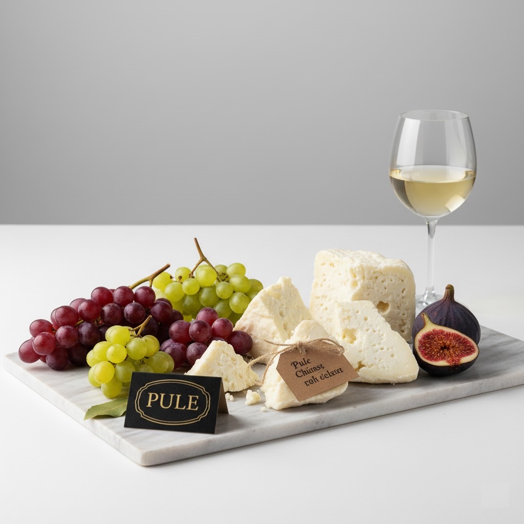 A Serbian donkey grazing in the pasture, the source of Pule milk.